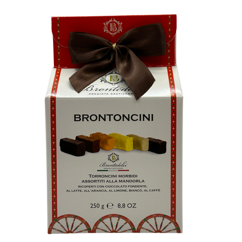Brontoncini Torroncini Morbidi Assortiti alla Mandorla – Mandelnougat mit Schokoladenüberzug (250 g)