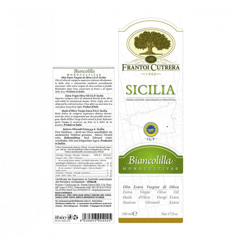 Olio Extra Vergine IGP – Biancolilla Monocultivar