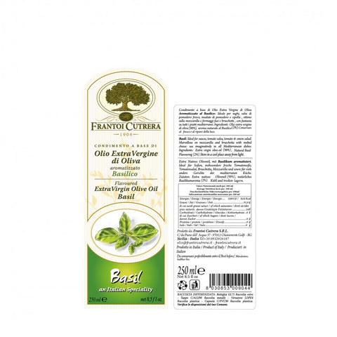 Olio Extra Vergine di Oliva aromatizzato al Basilico