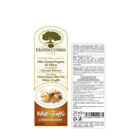 Olio Extra Vergine di Oliva aromatizzato al Tartufo Bianco